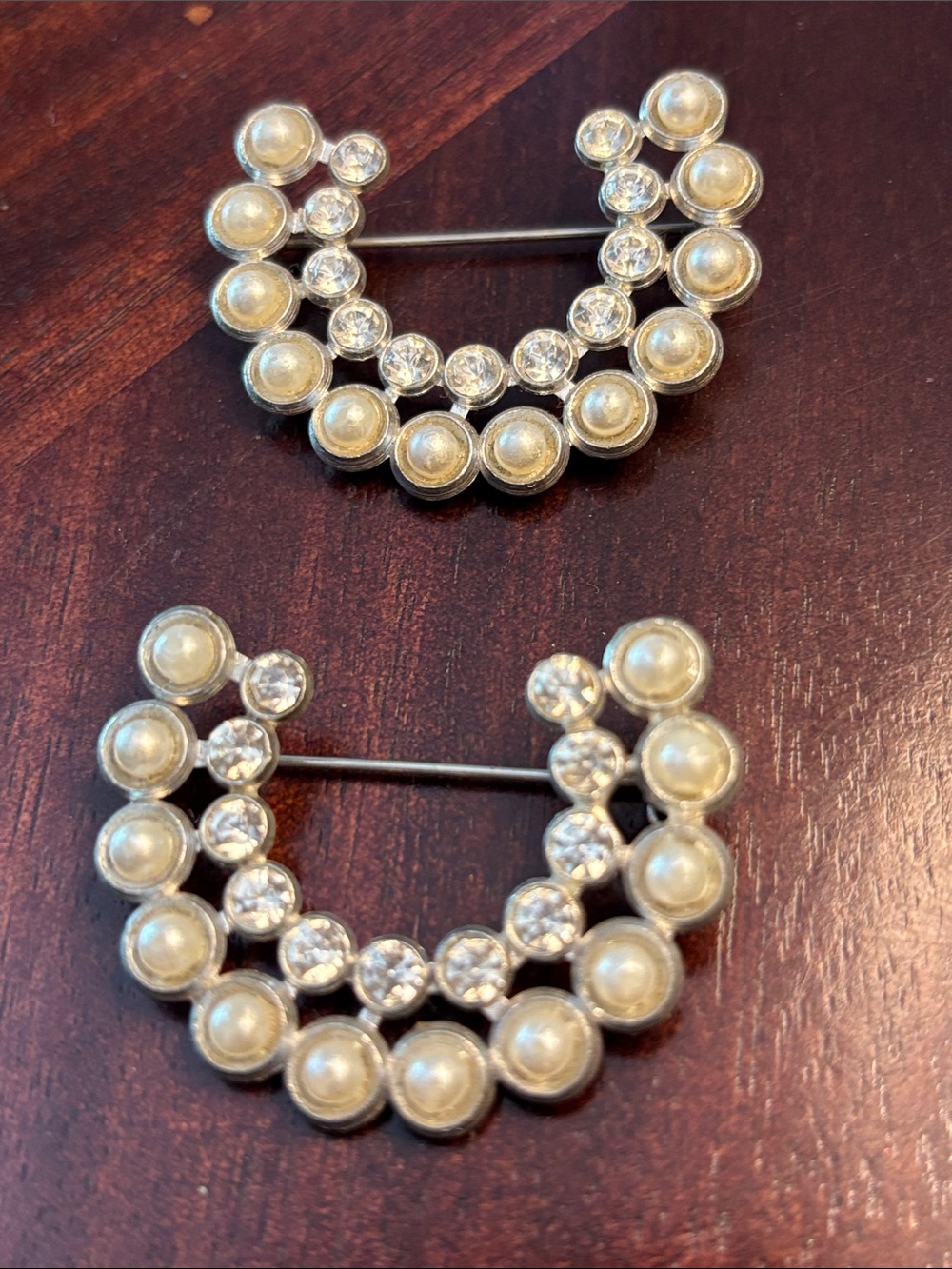 Beautiful vintage crescent brooches from 1940’s -1960’s era!!